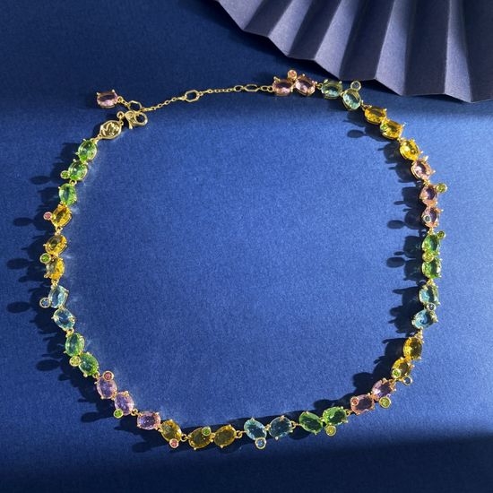 Swarovski Oval Color Crystal Pendant Necklace