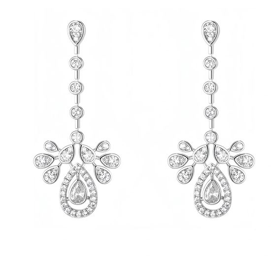 Chaumet Crown Drop Earrings Elegant Jewelry