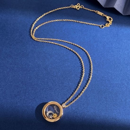 Chopard Smooth Round Geometric Pendant Necklace