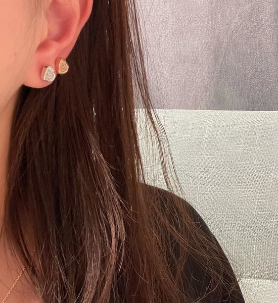 Chopard Heart Shaped Full Diamond Earrings