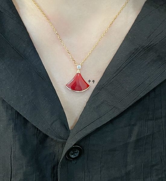 Bvlgari Medium Fan Shape Pendant Necklace