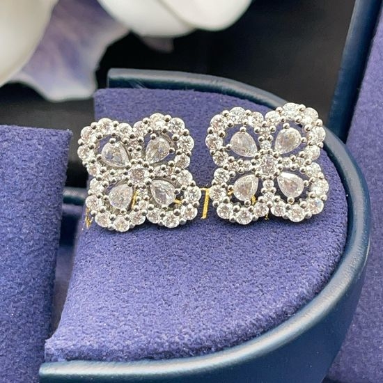 Harry Winston White Marquise Diamond Stud Earrings