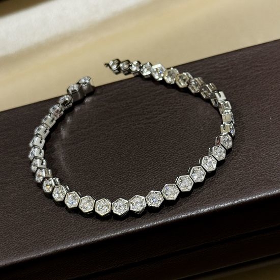 Chaumet Honeycomb Pave Diamond Wave Bracelet
