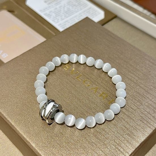 Bvlgari Elegant Opal Stone Charm Bracelet