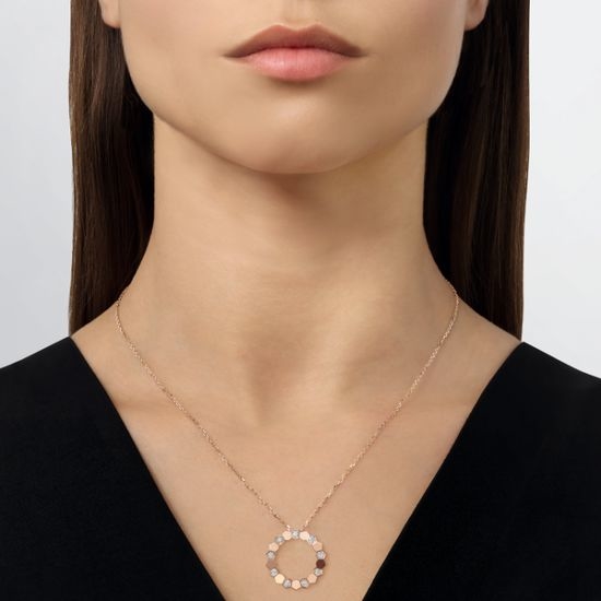 Chaumet Honeycomb Pattern Pendant Necklace