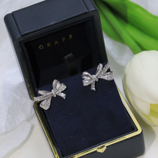 Graff Bowknot Earrings Simulated Diamond Jewelry