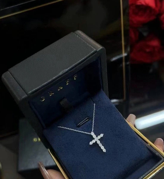 Graff Cubic Zirconia Cross Pendant Necklace