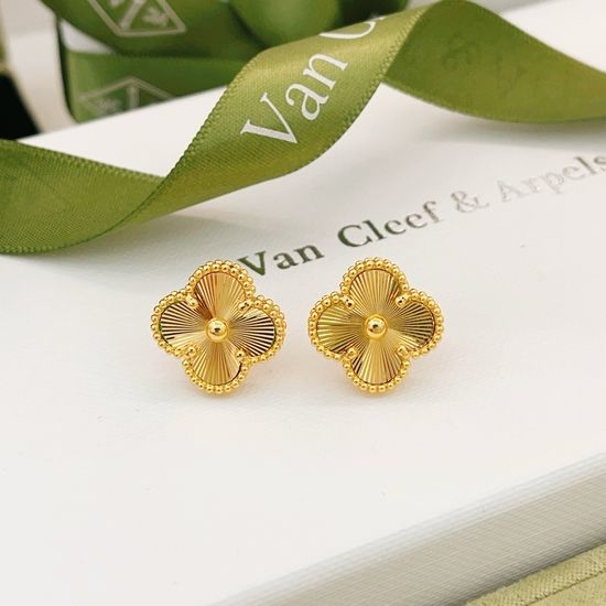 Christian Louboutine Laser Cut Four Leaf Clover Earrings