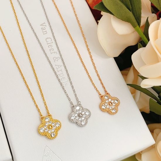 Christian Louboutine Diamond Mother of Pearl Necklace