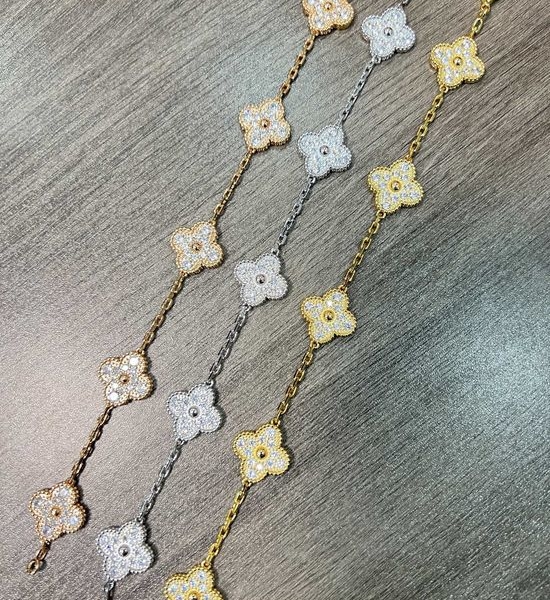 Christian Louboutine Full Diamond Clover Bracelet