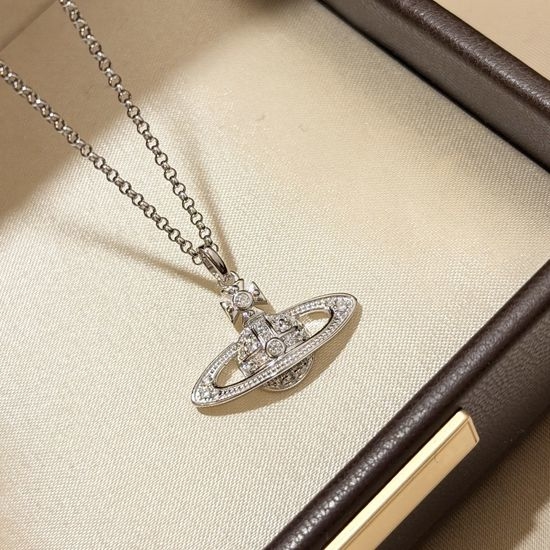 Vivienne Westhood Sterling Silver Planet Pendant Necklace