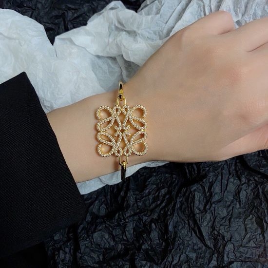 Loewe Loewe Full Diamond Anagram Bracelet, Exquisite