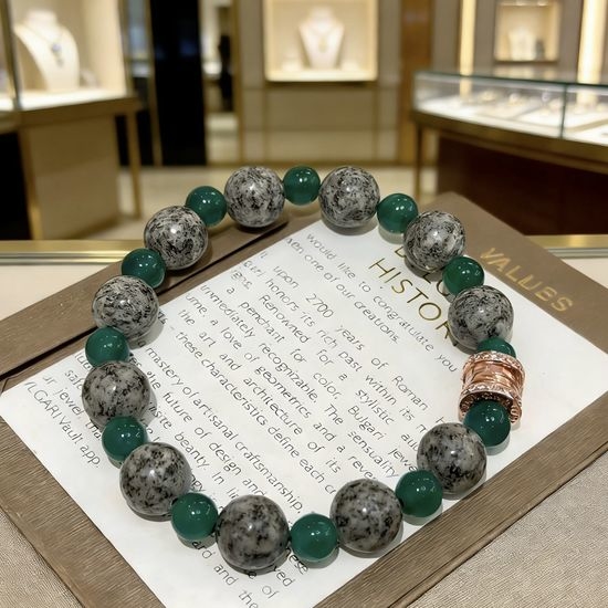 Bvlgari Natural Gemstone Elegant Handmade Bracelet