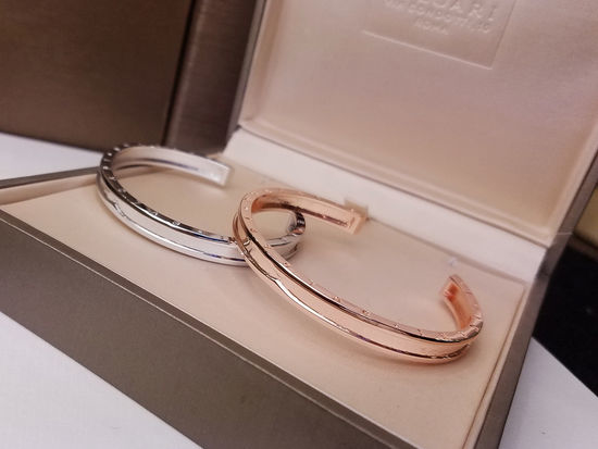 Bvlgari Open C Shaped Smooth Surface Bangle