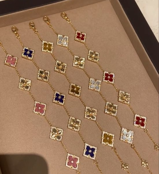 Buccellati Natural Stone Inlaid Gold Bracelet