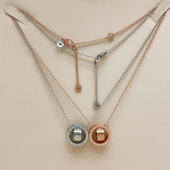 Bvlgari Two-tone Ring Cylinder Necklace