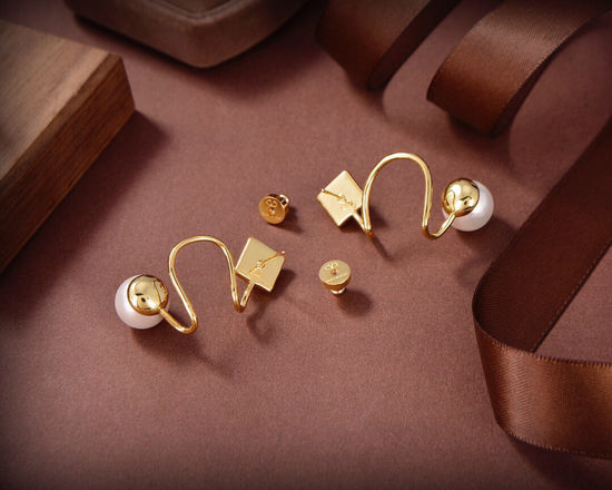 Valentino Golden Simple All-match Earrings