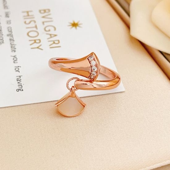 Bvlgari Rose Gold Tassel Fan Ring