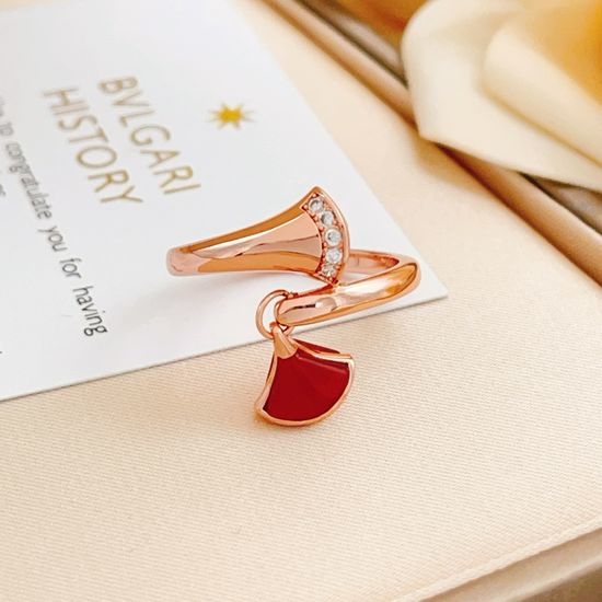 Bvlgari Rose Gold Tassel Fan Ring