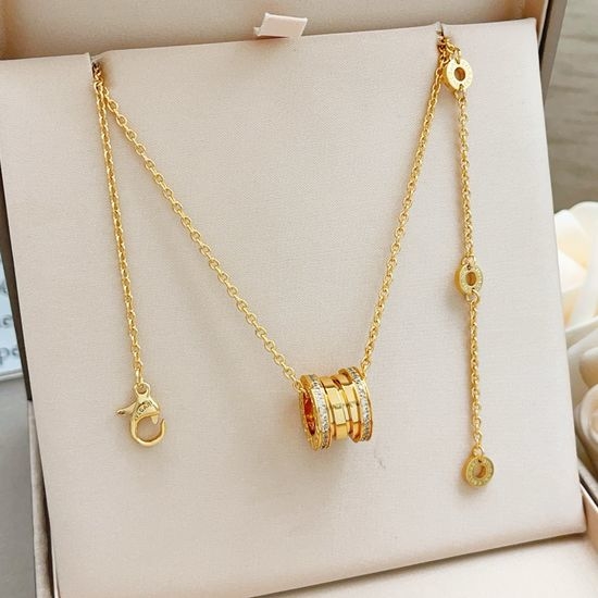 Bvlgari Gold Spring Diamond Edge Necklace