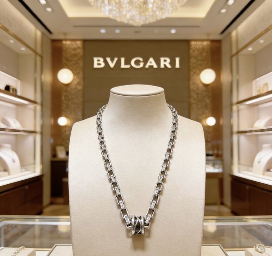 Bvlgari Classic Fan Shape Pendant Necklace