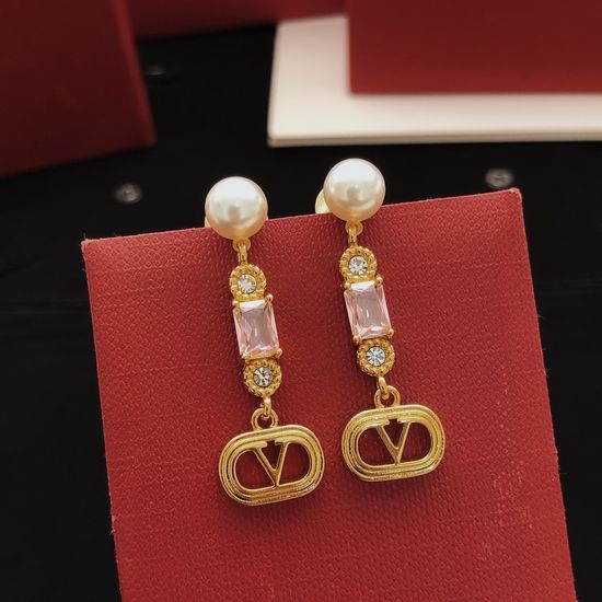 Valentino Colorful Diamond Tassel Stud Earrings
