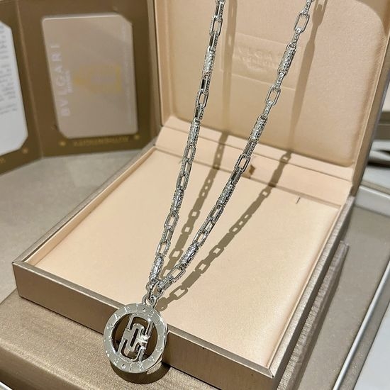 Bvlgari Exquisite Metal Pendant Necklace