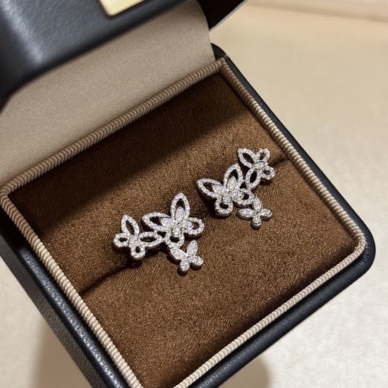 Polo Ralph Lauren Three Butterfly Diamond Layered Stud Earrings
