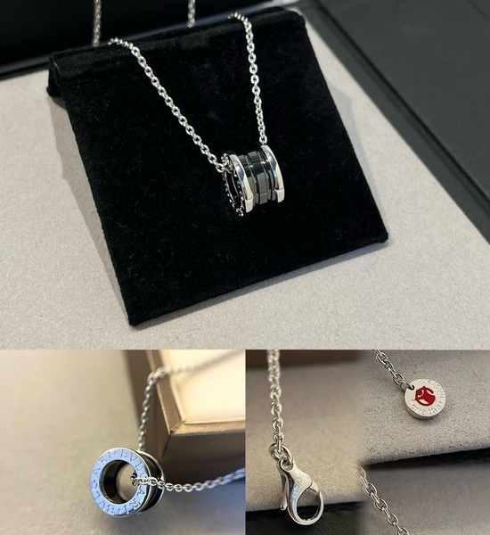 Bvlgari Riveted Pendant Necklace White Gold