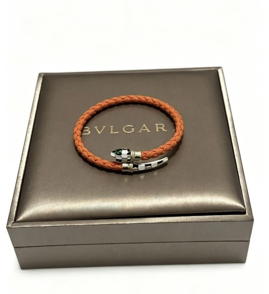 Bvlgari Retro Leather Bracelet Adjustable