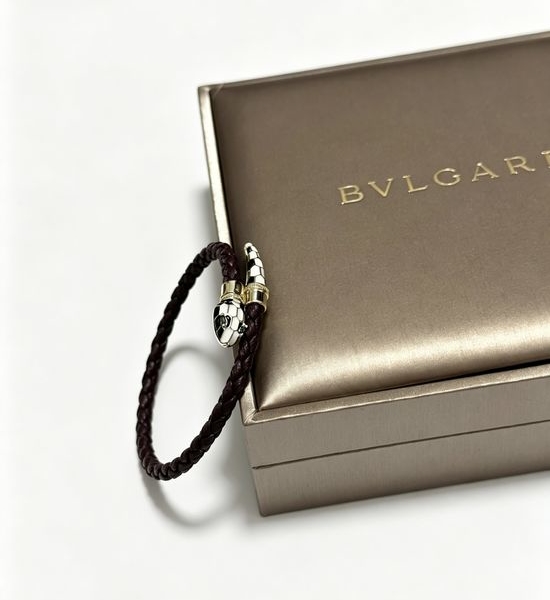 Bvlgari Retro Leather Bracelet Adjustable