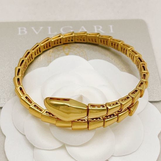 Bvlgari Sleek Gold Snake Bangle