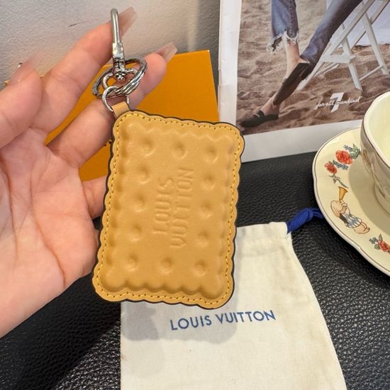 Louis Vuitton LV Biscuit Shaped Keychain Bag Pendant