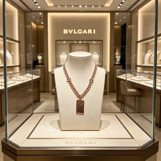 Bvlgari Elegant V Gold Necklace Stylish Design