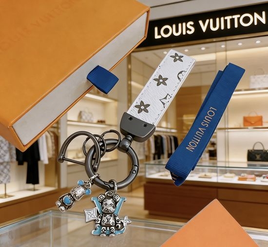 Louis Vuitton LV LV Designer Keychain with Vintage Finish