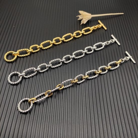 David Yurman Twisted Sapphire Bracelet Two-Tone Finish